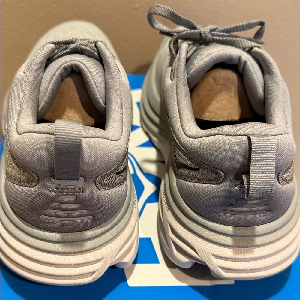 Hoka Bondi 8 Men’s Size 7.5D Gray Running Shoes - Picture 7 of 11